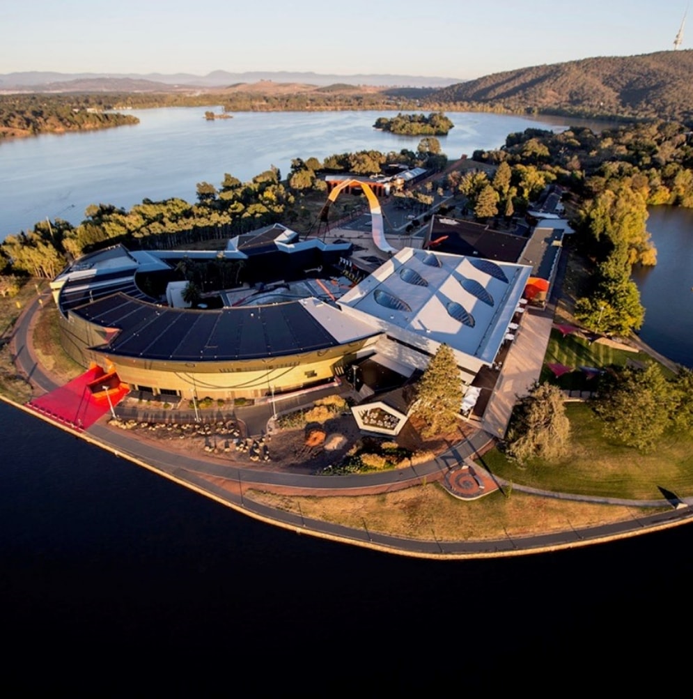 Aerial view of National Museum of Australia - Canberra Guided Tours Aerial view of National Museum of Australia