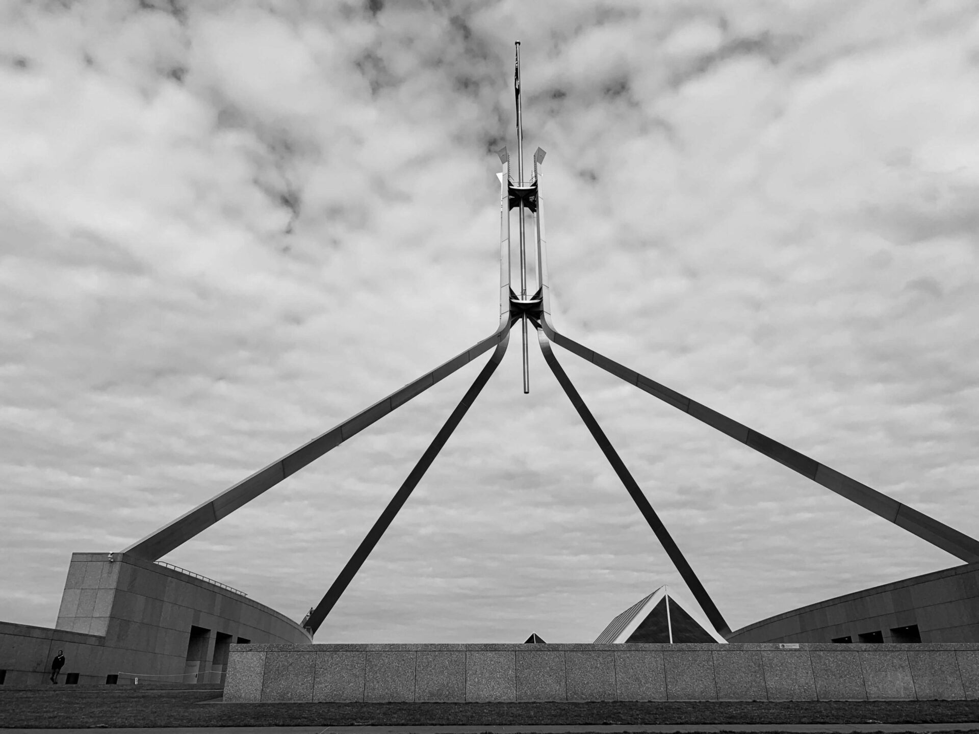 Highlights of Canberra Tour Parliament House Flag pole
