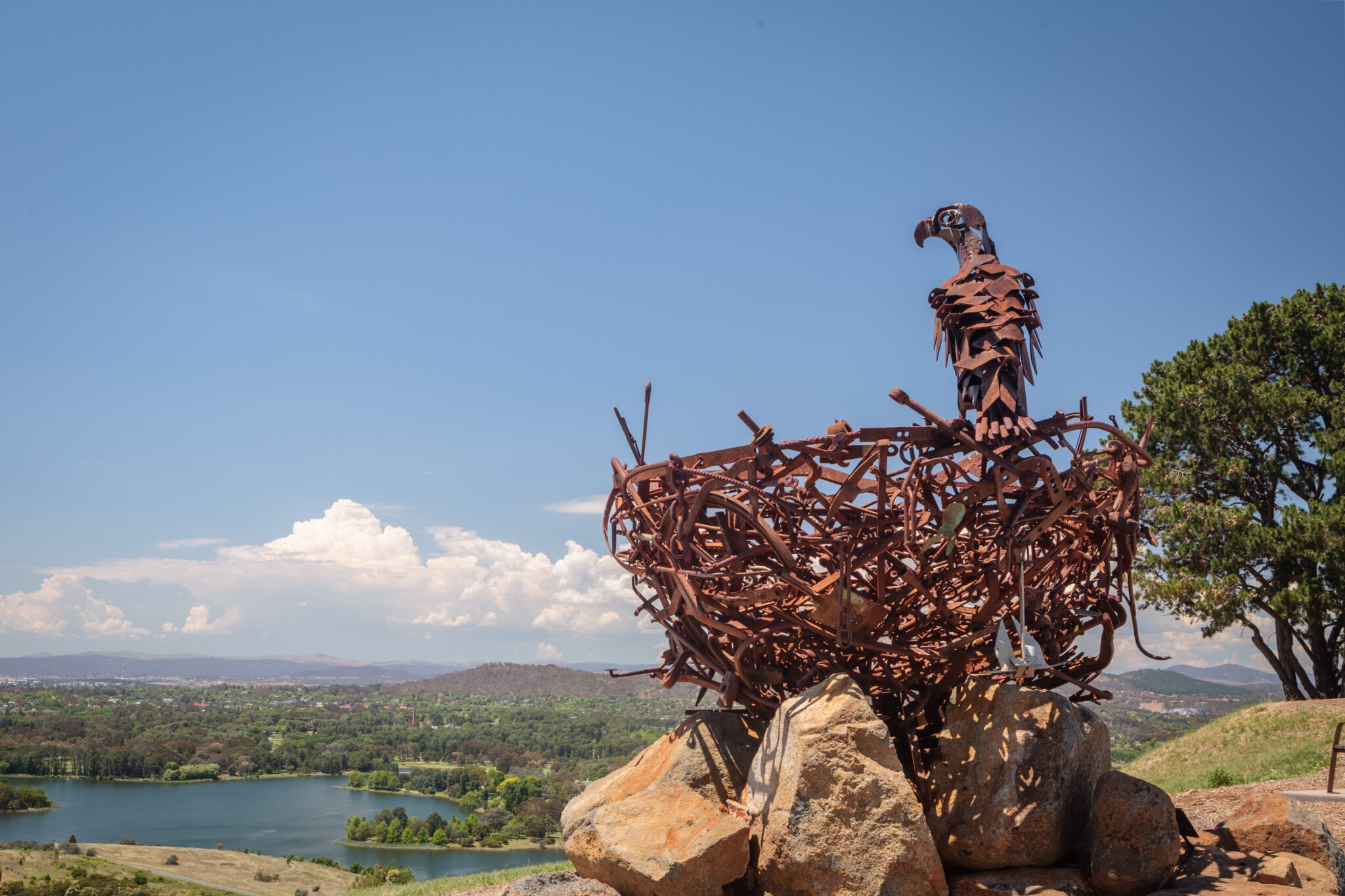 Birds Nest Sculpture on Dairy Farmers Hill - Canberra Guided Tours Birds Nest Sculpture on Dairy Farmers Hill